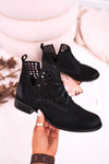 Women's Openwork Boots Suede Black Susannah