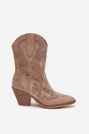 Women's Cowboy Boots With Embellishment Beige Arlissima