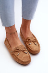 Women's Suede Moccasins Camel Si Passione
