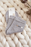 Women's Plain Cotton Cosas Socks Grey Melange