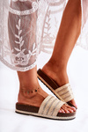 Women's Classic Slippers With A Chain Beige Maddy