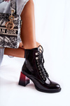 Fashionable Warm Boots On High Heels Black Alisse