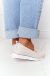 Women's Leather Slip-On Sneakers S.Barski Beige