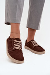 Barefoot Type Sneakers Made of Natural Suede Zazoo 314 Chocolate