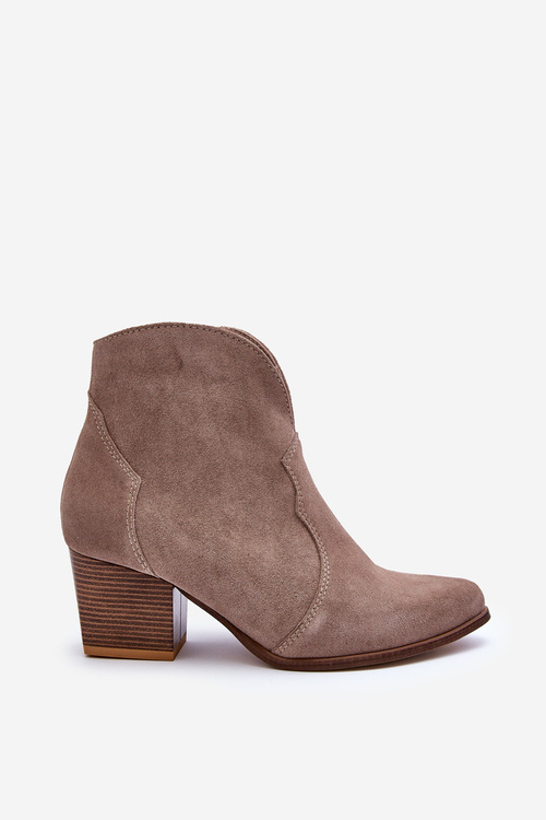 Suede Cowboy Boots Lewski EV28 Beige
