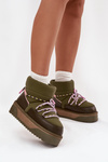 Snow boots on platform D.Franklin DFSH371015 Khaki
