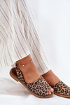 Zazoo 40327 Leather Slip-On Sandals Leopard