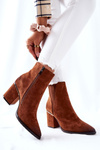 Suede Heeled Boots Brown Coriseis