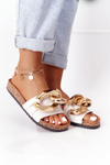 Slippers On The Cork Sole With Chain White Last Dance
