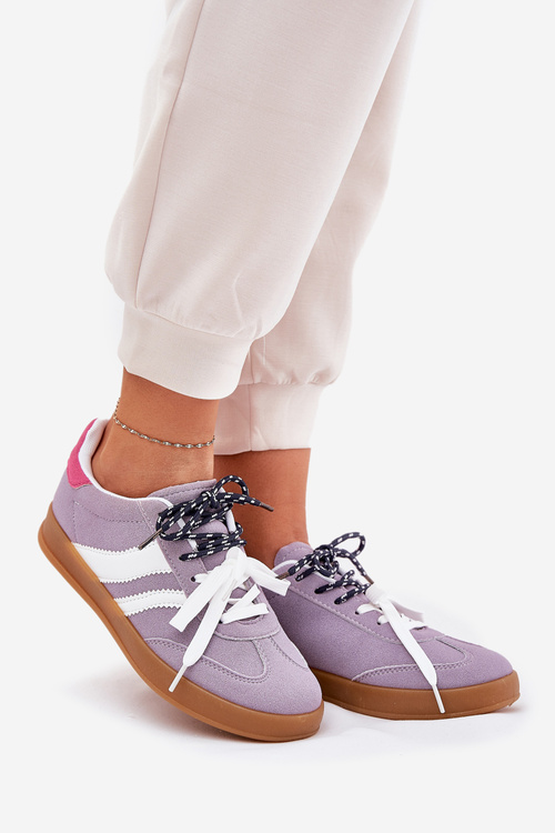 Low Women's Sneakers With Double Lacing Purple Ventus