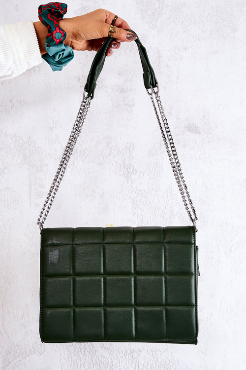 Quilted Letter Bag Green Nerissa