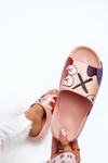 Rubber Flip-Flops with Pink Monsters Print