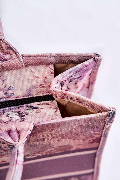 Large Classic Purse In pattern Pink-purple Micola