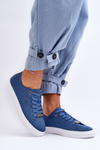 Women's Lace-Up Sneakers Blue Etna