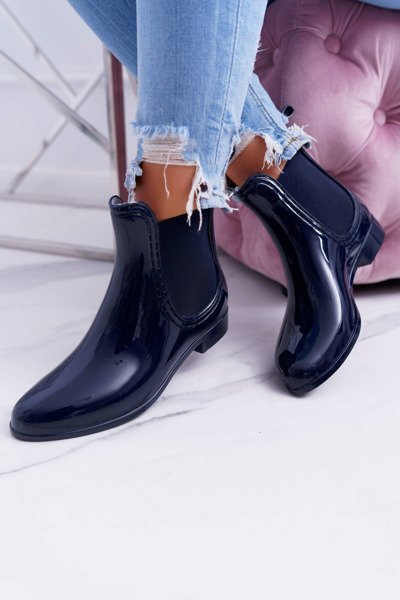 Women's Lacquered Slip-on Wellingtons Pomegranate Pola