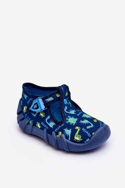 Buty Papcie Befado Dinozaury 110N464 Niebieskie