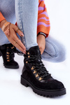 Women's Warm Boots Lace-up Black Jesse