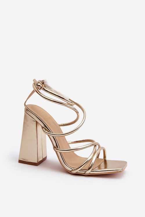 Fashionable High-heeled Sandals Gold Josette