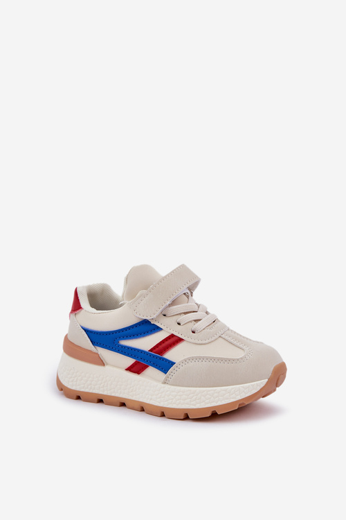 Dziecięce Sneakersy Na Rzep Beżowe Savilia