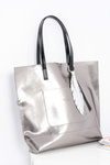 Large Silver Women's Shopper Bag + Smaller Handbag