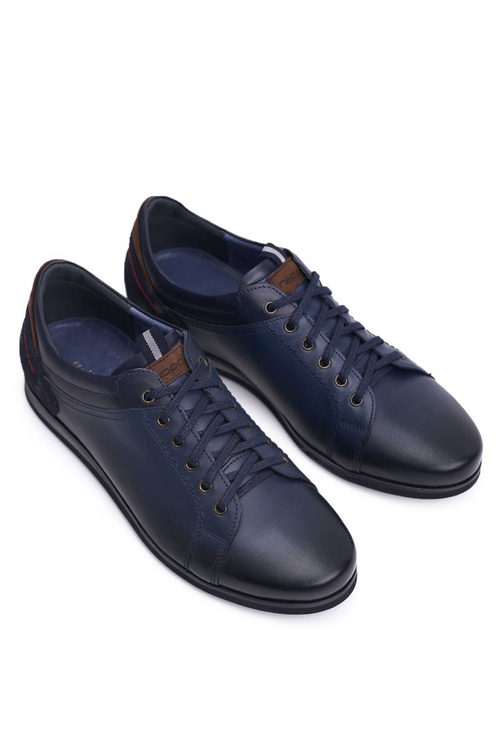 Navy blue Men's Leather Sports Half Boots Nikopol Achilles