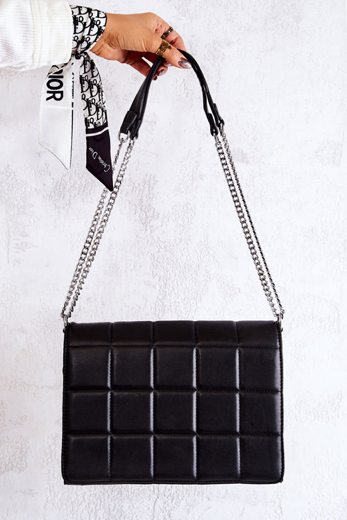 Quilted Letter Bag Black Nerissa