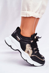 Women's Sport Shoes Black Gold Beijing