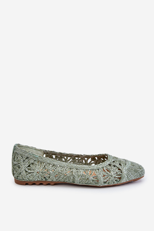 Openwork Fashionable Ballerinas Green Thiago
