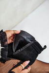 Warm Women's Ankle Boots on High Heel Black Terisanna