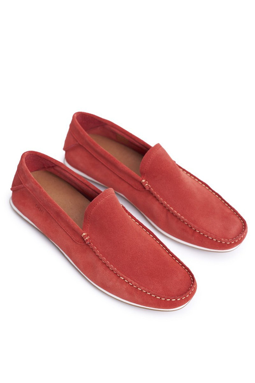 Men's GOE Red Nubuck Moccasins FF1N3055