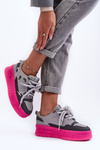 Women's Platform Sneakers Gray Finos