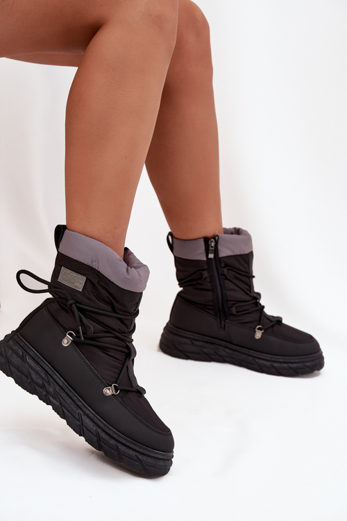 Damskie Śniegowce Na Zamek Czarne Lee Cooper LCJ-25-44-3930