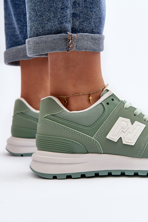 Sneakersy Buty Sportowe Damskie Zielone Lifari LY085