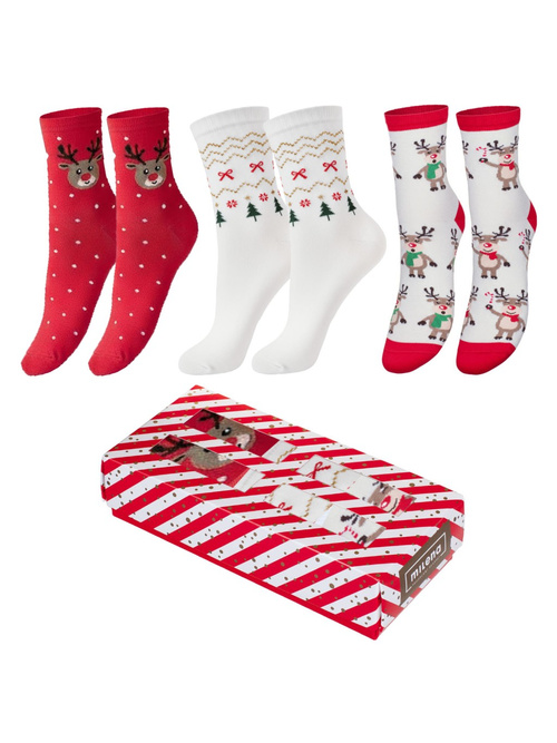 Christmas Socks Set In Box 3 Pairs
