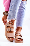 Sandals Buckle Beige Reese's