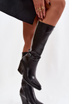 Women's Platform Boots with Lining Black Katelle