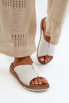 Comfortable Women's Flip Flops Made of Eco Leather Inblu GS0003I1 White