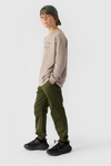 Boys Jogger Casual Pants Plain 4F Khaki 4FJWMM00TTROM0812-43S