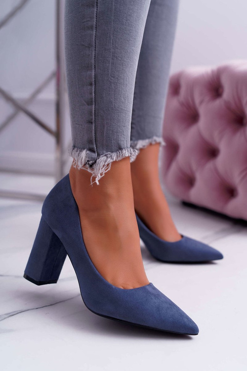 Women's Stiletto pumps Suede Blue Clarina