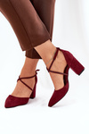 Pointed Toe Pumps With Decorative Straps On The Heel Bordeaux Verithas