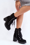 Women's Suede High Heel Boots Black Avely