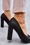 Shiny Pumps On Heel Black Elmira