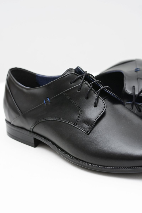 Elegant Men's Black Half Boots Gaspare Poland Leather