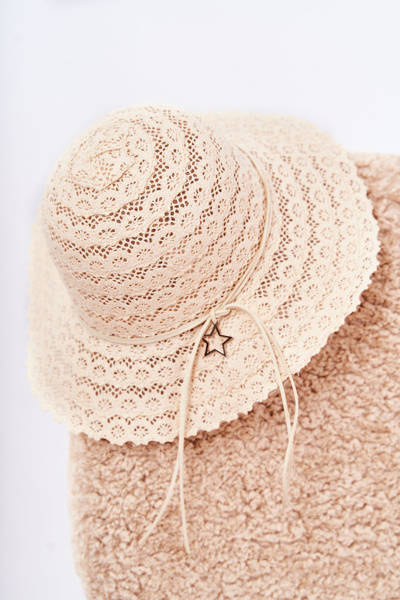 Women's Openwork Hat Beige Mera