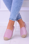 Lu Boo Pink Glitter Espadrilles