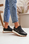 Sneakers Sports Shoes Women's Laced On Platform Black Mialunae