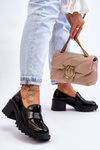 Lacquered Pumps Loafers On High Heels Black Jay 
