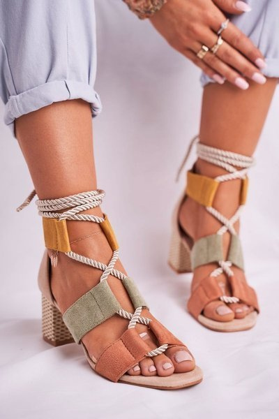 Women's Stiletto Sandals Suede Colored Beckie