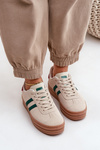 Women's Platform Sneakers in Beige-Green Egelia