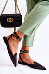 Women's Sandals With Spitz Toe Black Amisha